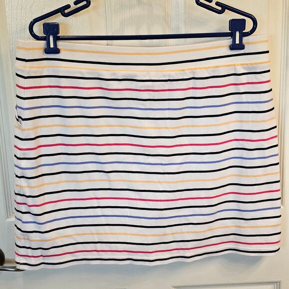 Croft & Barrow Women's Golf Skort XL Striped Pull-On Athletic Summer Wear - Picture 2 of 5